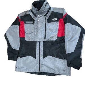 The North Face Men's Steep Tech Colorblock Jacket - Gray, Black & Red